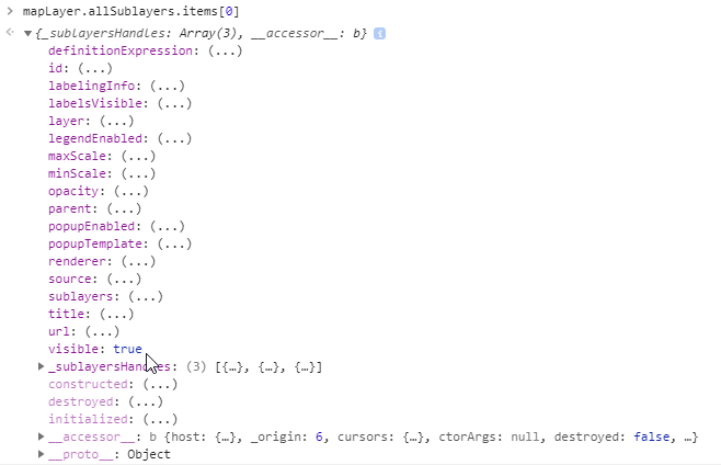 allSublayers index